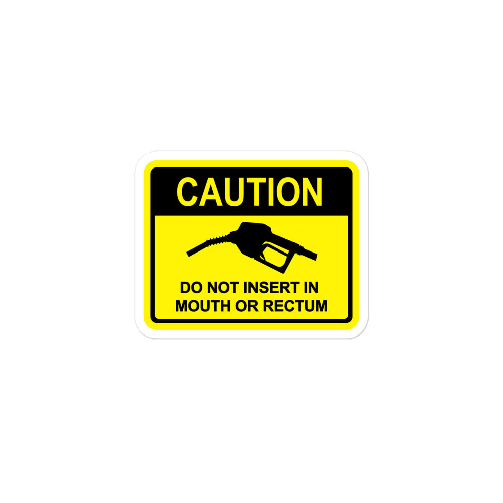 DO NOT INSERT IN MOUTH OR RECTUM Sticker